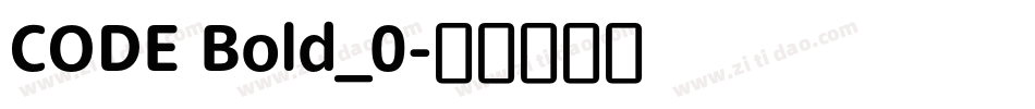 CODE Bold_0字体转换
